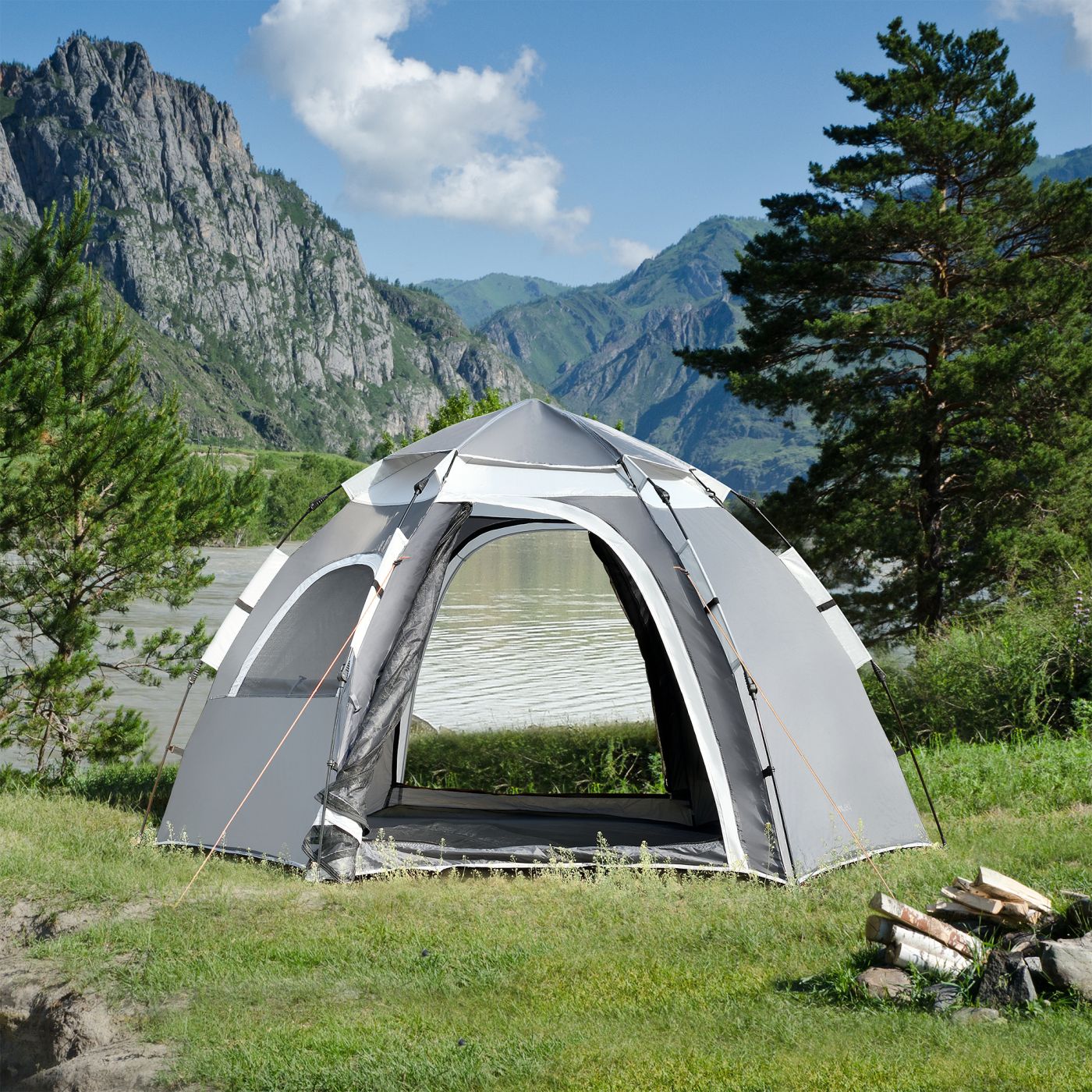 agitatie item Joseph Banks pro.tec] Tent Nybro automatisch 240x205x140 cm - 3 varianten | premiumXL