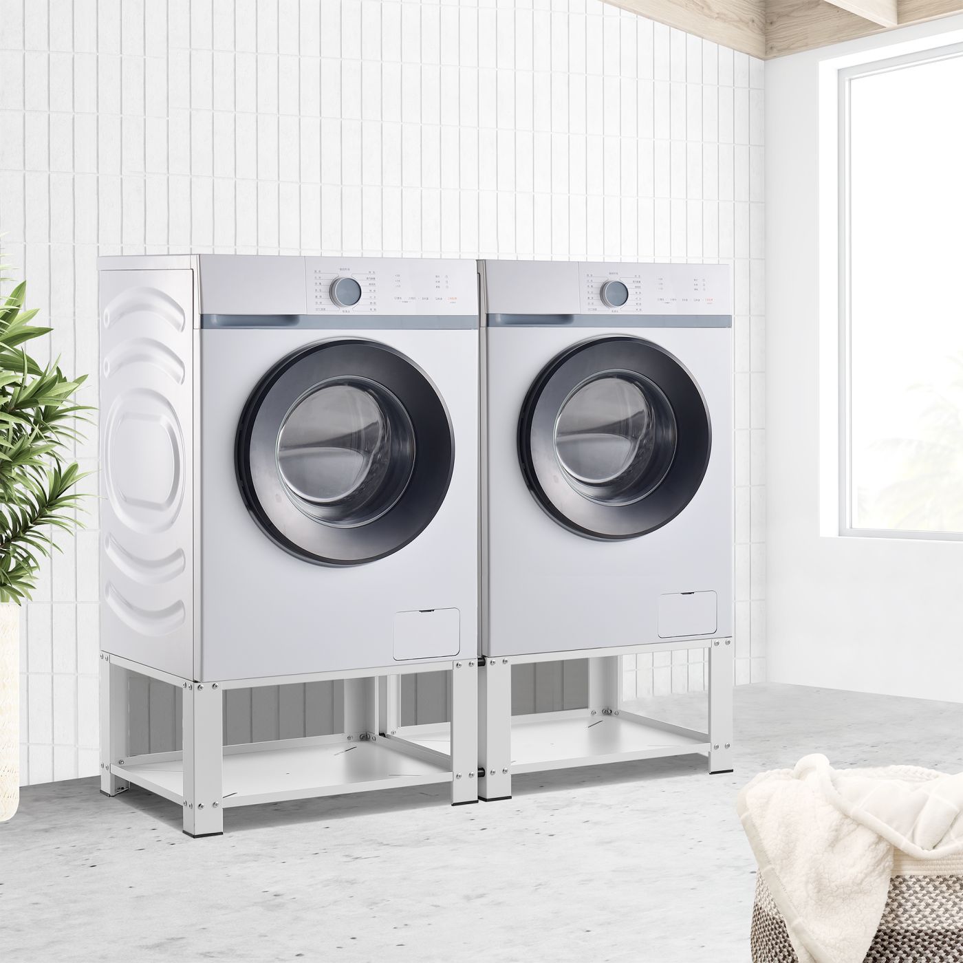 Wasmachine sokkel Cremlingen verhoger met planken | premiumXL