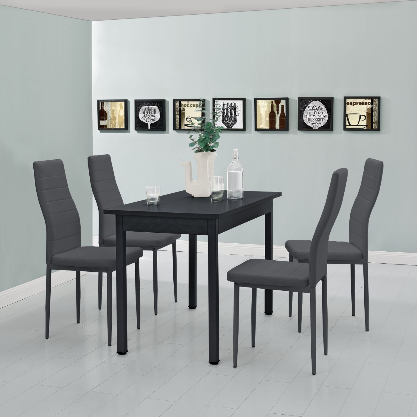 Installatie Verdampen Typisch Eethoek eetkamerset Graz 5-delig tafel met stoelen - verschillende kleuren  | premiumXL