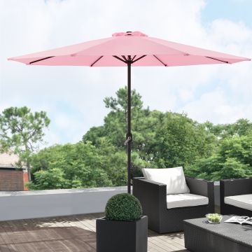 Tuin parasol stokparasol Ø300x230 cm pastel roze