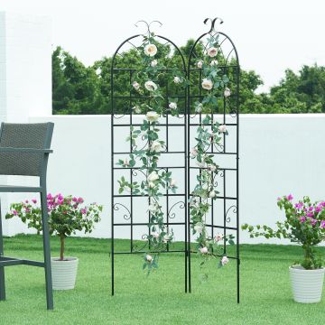 Tuinlatwerk Barrea hekwerk voor klimplanten 180x50 cm set van 2 casa.pro