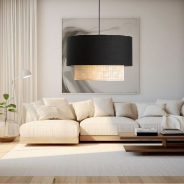 lux.pro Design hanglamp Loughborough E27 wit zwart en geel