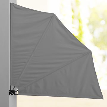 Windscherm balkonscherm opvouwbaar 160x160 cm - grijs