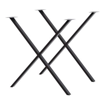 [en.casa] Stalen onderstel Høng set van 2 X tafelpoot 70x65 cm zwart mat