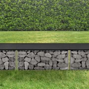 HKC tuinbank steenkorf 100x30x45 cm zwart