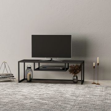 [en.casa] TV meubel Isokyrö 120x40x40 cm zwart mat