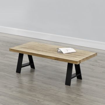 Stalen A tafelpoot set van 2 meubelpoot 40x10x40 cm zwart