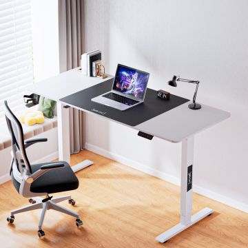 Height-adjustable table Stryn 140x60cm white [pro.tec]