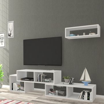 [en.casa] TV meubel met wandrek Malvik 170x29,5x42 cm - 7 varianten