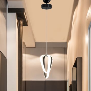 [lux.pro] Hanglamp Doncaster met 150 LED's zwart en wit