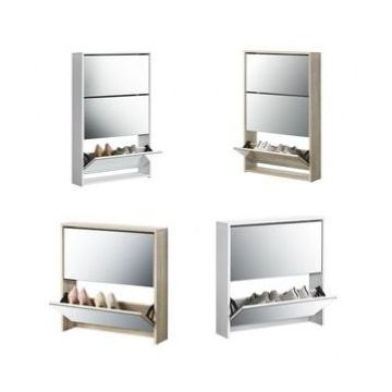 Schoenenkast met spiegels en vouwdeuren - verschillende maten en kleuren *64039265*