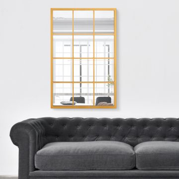 [en.casa] Spiegel Cupello hangend 90x60 cm goudkleurig
