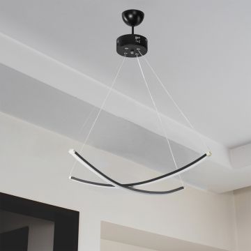 [lux.pro] Hanglamp Eastbourne et 180 LED's zwart en wit