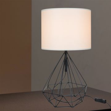 [lux.pro] Tafellamp bureaulamp Gloucester E27 zwart en wit