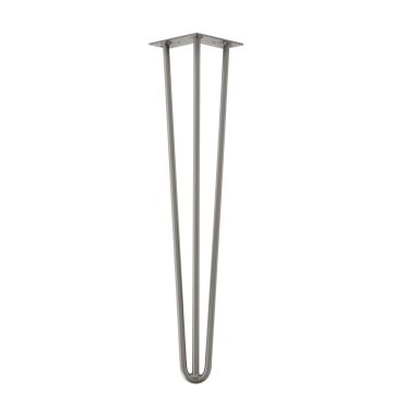 Hairpin poten tafelpoten 3-punt set van 4 - 72 cm - metaal grijs