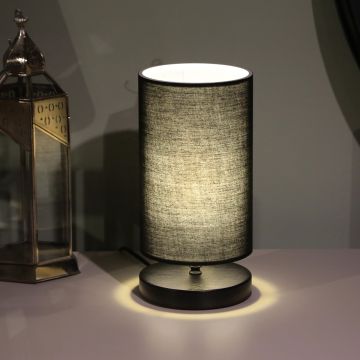 [lux.pro] Tafellamp Milton bureaulamp 30 cm E14 zwart en wit