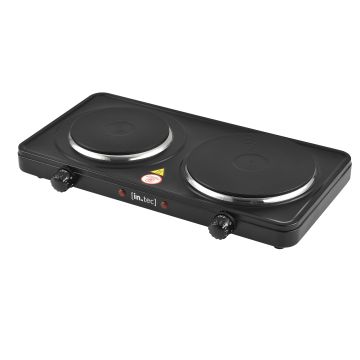Dubbele elektrische kookplaat 46x26,5x7 cm zwart 2500 W