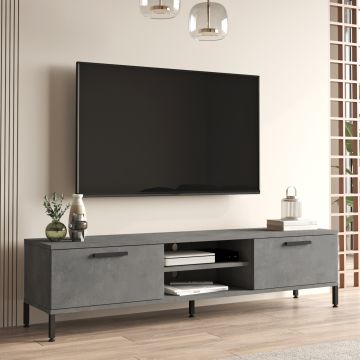 [en.casa] TV-meubel Lempäälä 39x160x35 cm betonkleurig