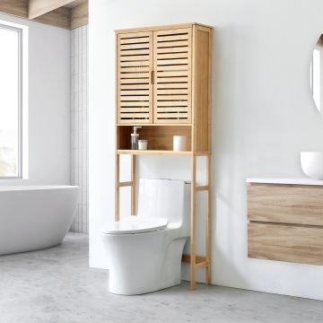 [en.casa] Ombouwkast Geta toiletombouw bamboe 170x66x23 cm