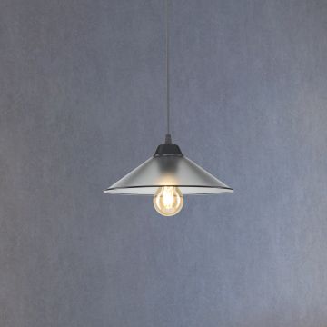 [lux.pro] Hanglamp Hereford E27 zwart en grijs