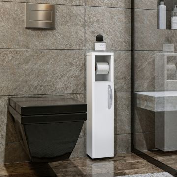 [en.casa] Toiletrol houder Årjäng toiletkast 65x15x12 cm wit