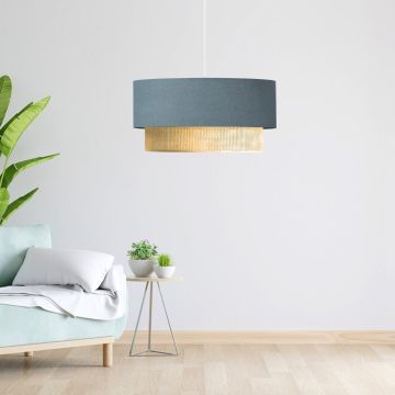 lux.pro Design hanglamp Loughborough E27 wit blauwgrijs en geel