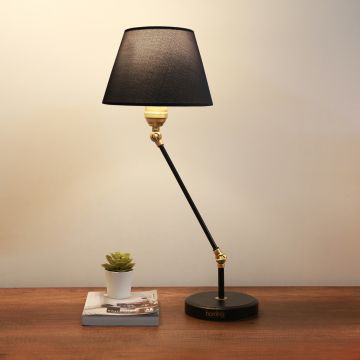 [lux.pro] Tafellamp Portadown 60 cm E27 zwart en bronskleurig