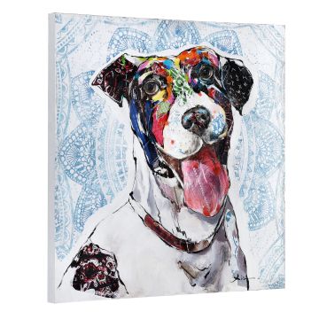 Handgeschilderd schilderij - hond
