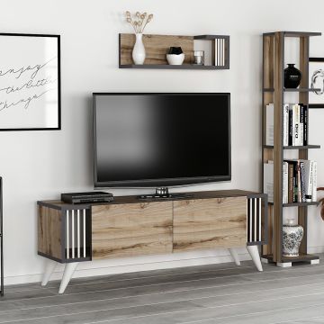 TV meubel met plank Albertslund 120x31x42 cm - 2 varianten