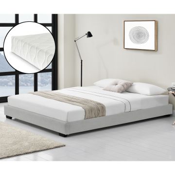 Modern bedframe kunstleer met matras 180x200 wit