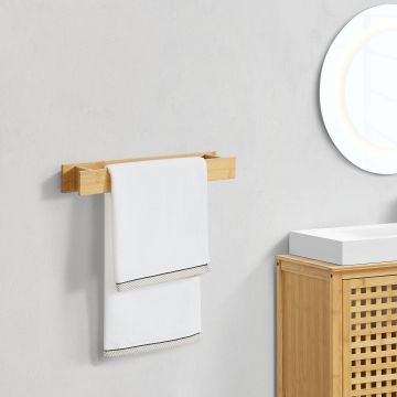 [en.casa] Handdoekrek voor wandmontage 41x8x5 cm bamboe