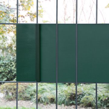 [en.casa] Privacyfolie voor hek vlechtband 35 m mosgroen mat RAL 6005