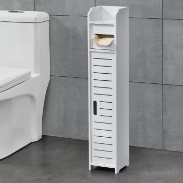 Toiletrol houder Leoben HKC badkamerkast 80x15x15 cm wit