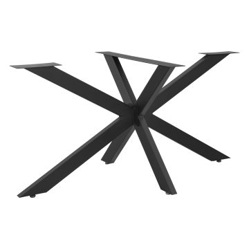 [en.casa] Matrix-poot Oberau tafelpoot 120x68x71 cm zwart mat
