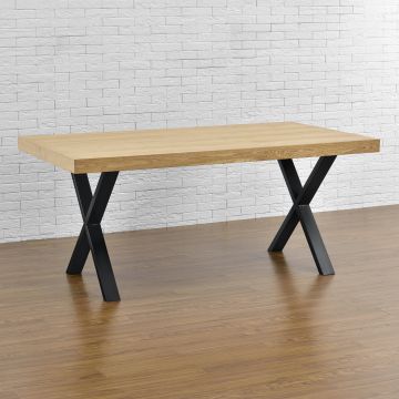 Stalen X tafelpoten set van 2 meubelpoot 69x72 cm zwart