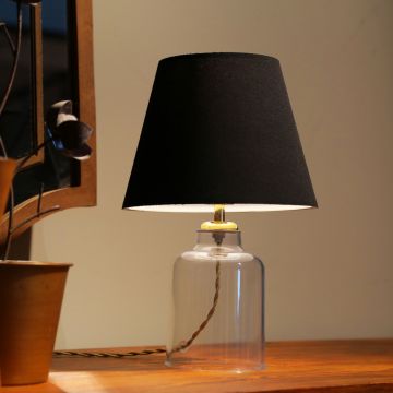 [lux.pro] Tafellamp Oldham 30 cm E27 zwart en messing
