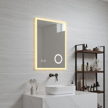 [pro.tec] Spiegel Scafa met LED verlichting 70x50x3 cm wit