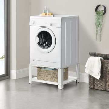Wasmachine sokkel verhoger met legplank 63x54x31 tot 150 kg
