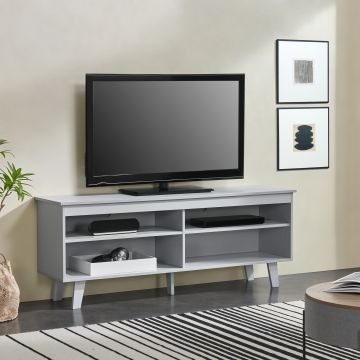 [en.casa] TV meubel Stenløse 58x150x38 cm lichtgrijs