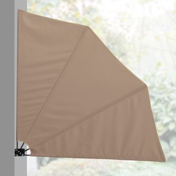 Windscherm balkonscherm opvouwbaar 160x160 cm - beige