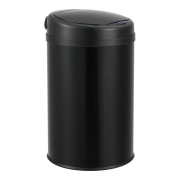 Prullenbak met sensor 50,5xØ30,5 cm 30 liter zwart