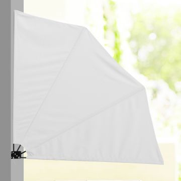 Windscherm balkonscherm opvouwbaar 160x160 cm - wit
