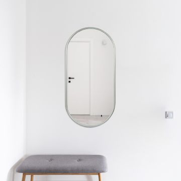 [en.casa] Spiegel Picciano hangend 30x60 cm grafietgrijs
