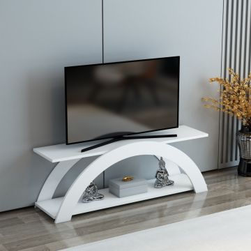 [en.casa] TV meubel Langebæk met plank 45x120x33 cm wit