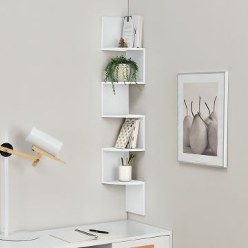 [en.casa]® Design wandplank - planken - wit model 4