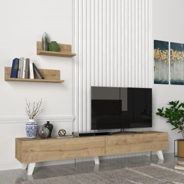 [en.casa] TV-meubel met plankenset Saarijärvi - 3 varianten