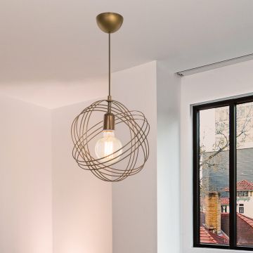 [lux.pro] Hanglamp Hove E27 bronskleurig antiek