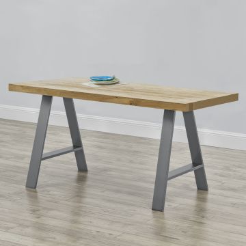 Stalen A tafelpoot set van 2 meubelpoot 70x10x72 cm grijs