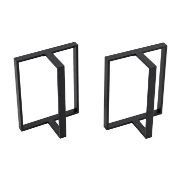 [en.casa] Stalen onderstel Ashby set van 2 tafelpoot 72x55x30 cm zwart