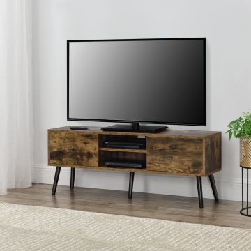 TV meubel Eskilstuna 120x29,5x46,5 cm houtkleurig donker